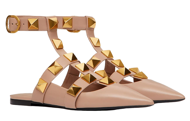 (W) Valentino Roman Stud Slide 'Rose Aubergine' 圖 2