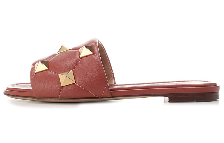 (W) Valentino Roman Stud Slipper 'Red'