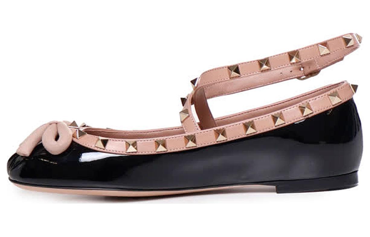 (W) Valentino Round Toe Buckle Loafer 'Black Sheepskin'