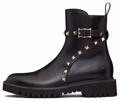 Buy (W) Valentino Sepatu Boot Kulit Slip-On Hak 4cm 'Black Comfort' 3W0S0HY8AWE0NO