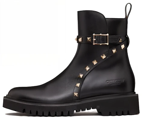 (W) Valentino Sepatu Boot Kulit Slip-On Hak 4cm 'Black Comfort' 3W0S0HY8AWE0NO Buy (W) Valentino Sepatu Boot Kulit Slip-On Hak 4cm 'Black Comfort' 3W0S0HY8AWE0NO