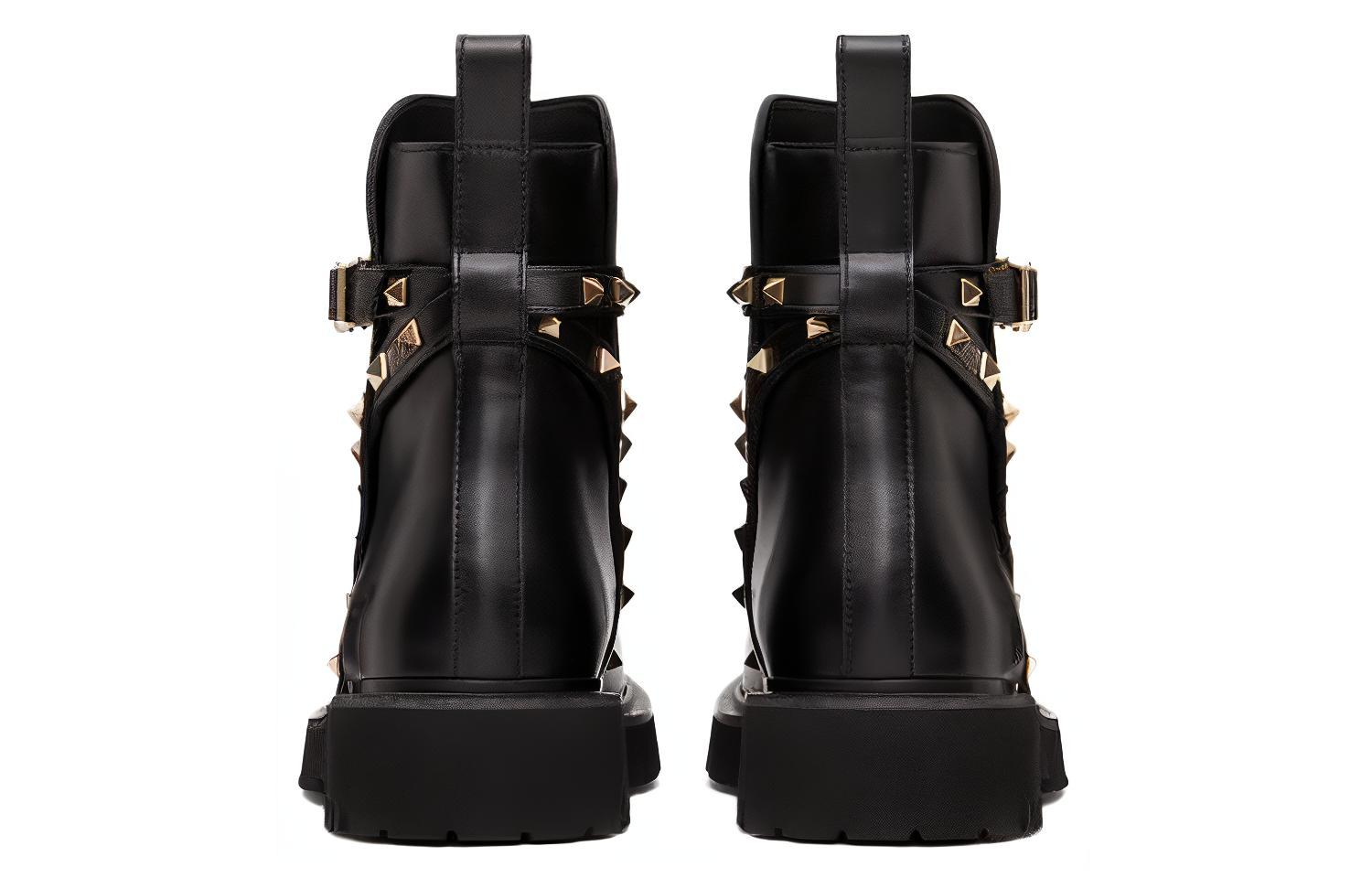 Purchase (W) Valentino Sepatu Boot Kulit Slip-On Hak 4cm 'Black Comfort' 3W0S0HY8AWE0NO