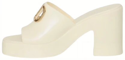 (Women) Valentino Rubber Logo Block Heel Slide 'White Fashion' 2W2S0FU8WFU098 (Women) Valentino Rubber Logo Block Heel Slide 'White Fashion' 2W2S0FU8WFU098