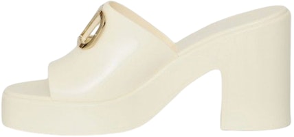 (Women) Valentino Rubber Logo Block Heel Slide 'White Fashion' 2W2S0FU8WFU098 (Women) Valentino Rubber Logo Block Heel Slide 'White Fashion' 2W2S0FU8WFU098
