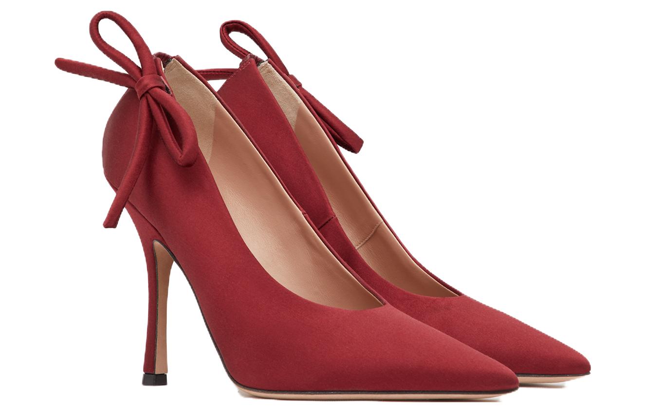 (W) Valentino Satin High Heels 'Chestnut' 圖 2