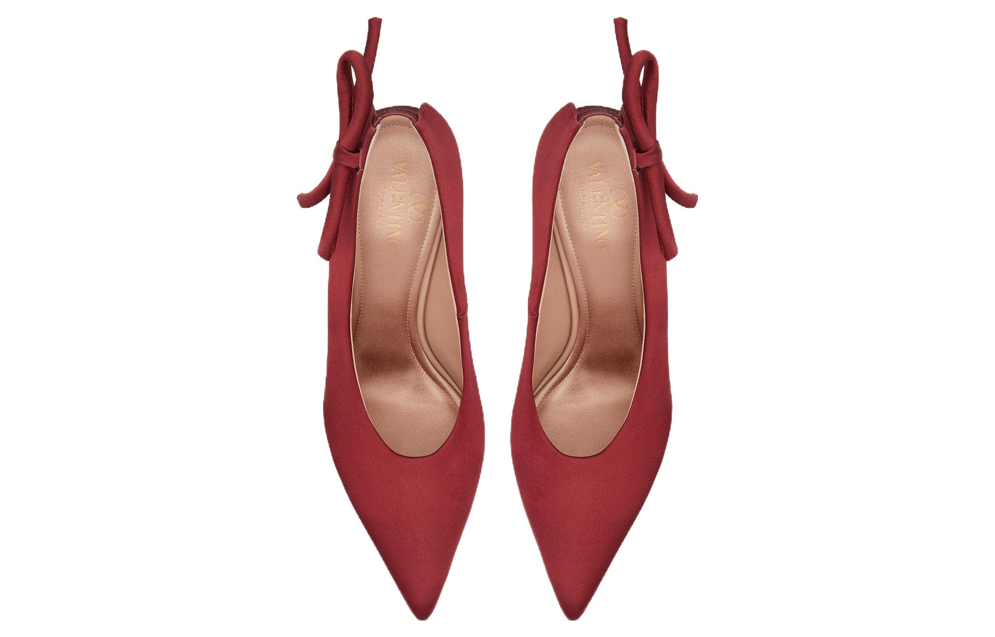 (W) Valentino Satin High Heels 'Chestnut' 圖 3