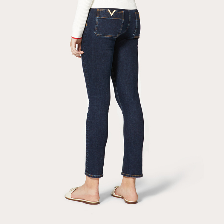 Purchase (W) Valentino 女士修身拉鍊牛仔褲 藍色長褲 TB3DD09F55A854