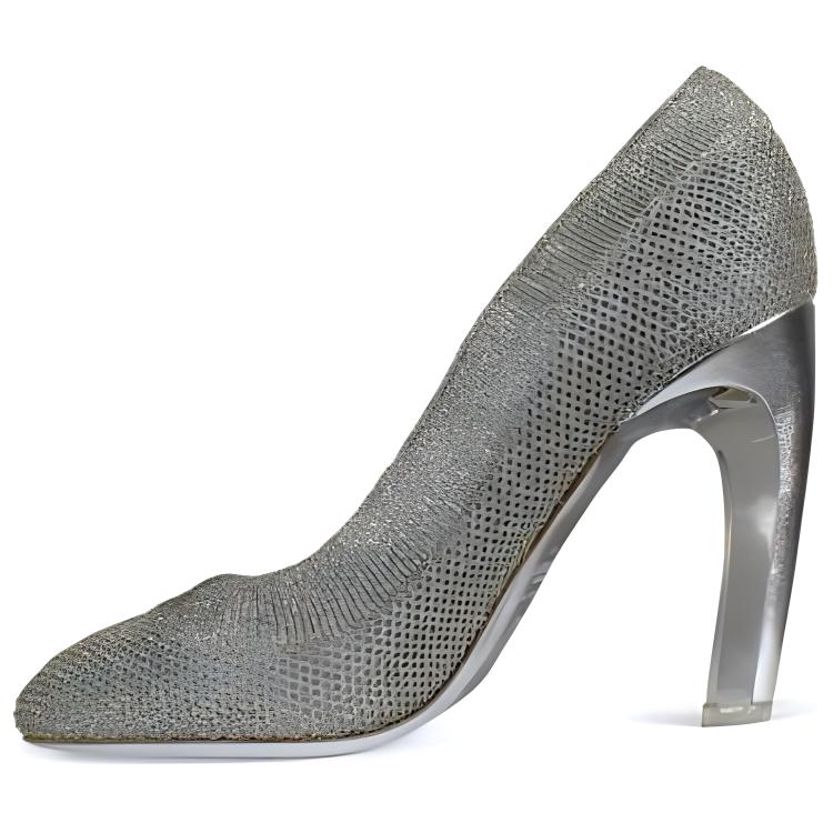 (W) Valentino Slip-On High Heels 'Silver Fashion'