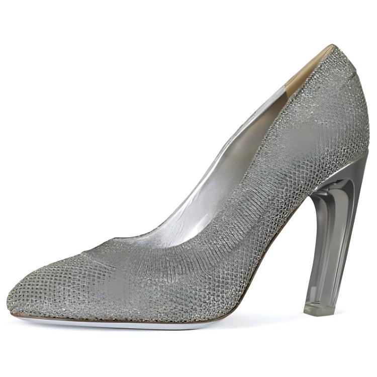 (W) Valentino Slip-On High Heels 'Silver Fashion' 圖 3