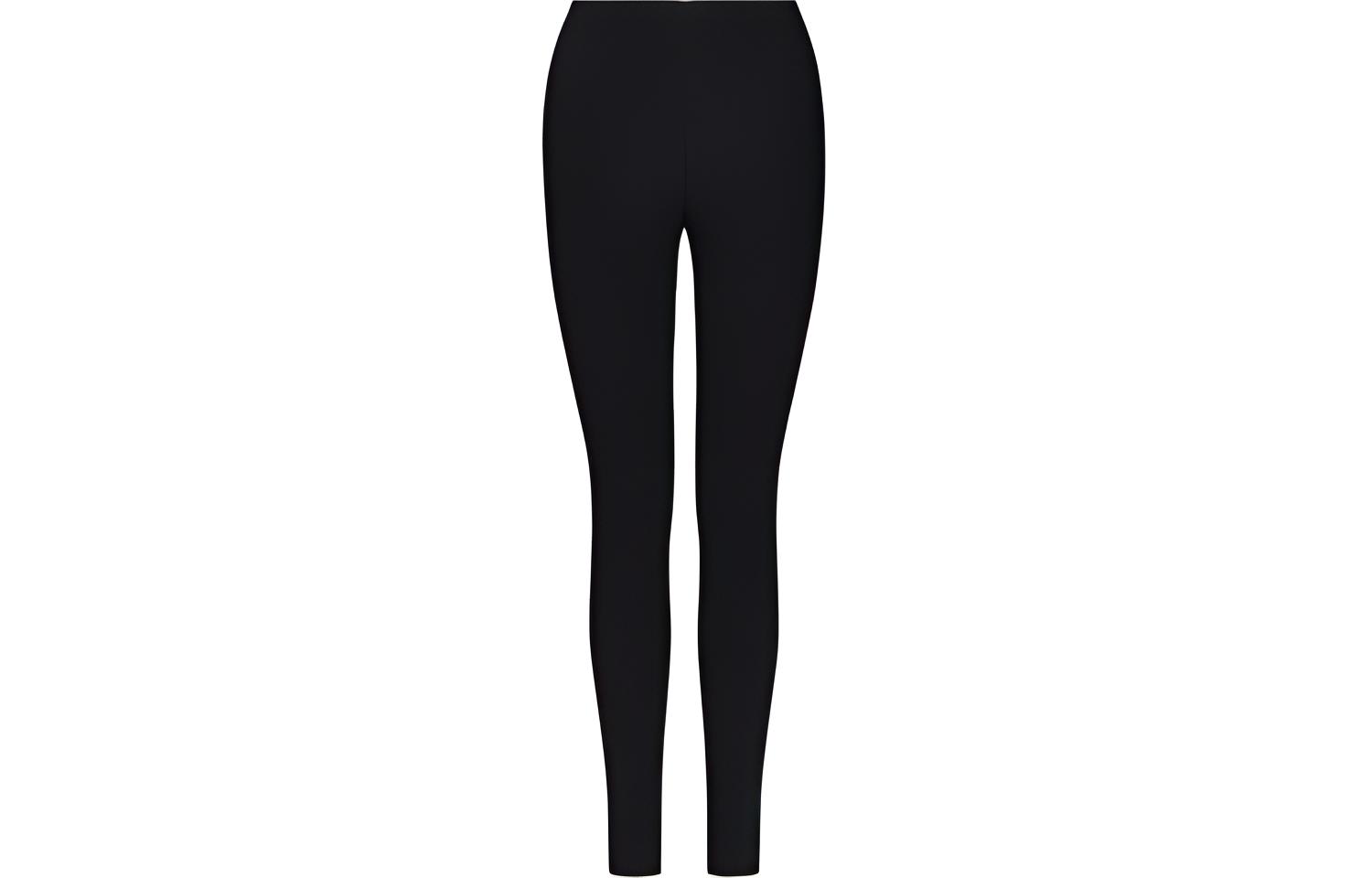 (Women) Valentino Solid Black Slim Fit Base Layer Leggings. WB0MD03M6SRN01