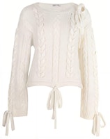 (Women) Valentino Solid Knit Pullover Sweater White SS21 Collection WR3KC07W647E01 (Women) Valentino Solid Knit Pullover Sweater White SS21 Collection WR3KC07W647E01
