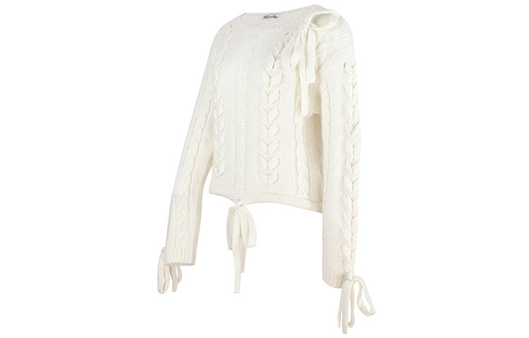 Shop (W) Valentino 白色针织套头毛衣 SS21 系列 WR3KC07W647E01