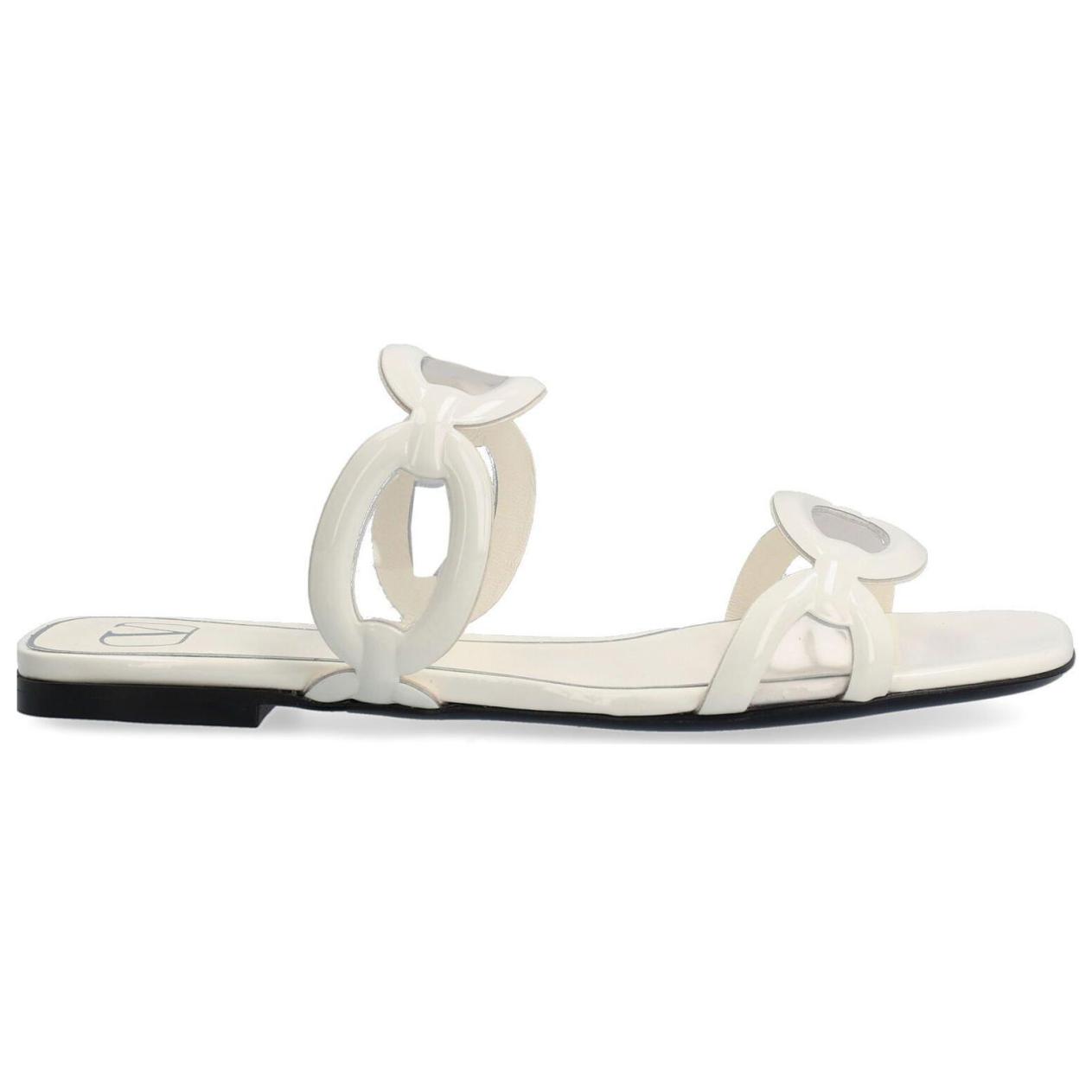 Order (W) Valentino Sandalias Planas Punta Cuadrada Marfil 'Blanco' 2W2S0GK2LMYV3Q
