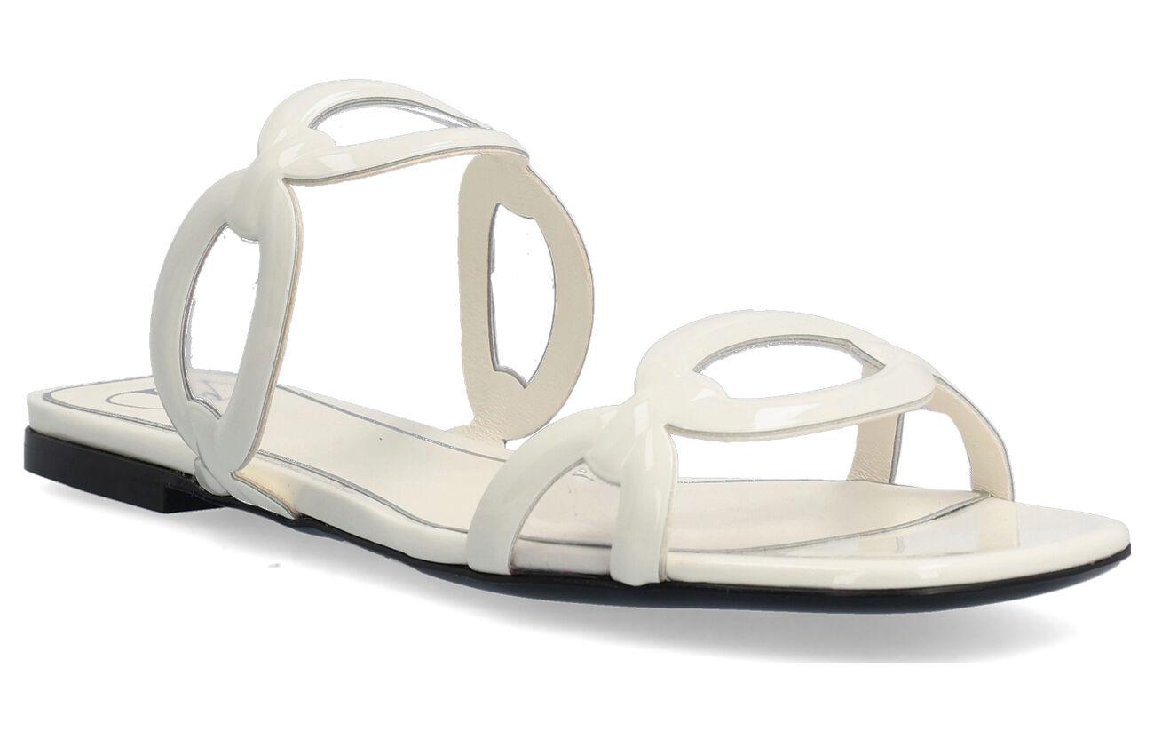 Lookbook (W) Valentino Sandalias Planas Punta Cuadrada Marfil 'Blanco' 2W2S0GK2LMYV3Q