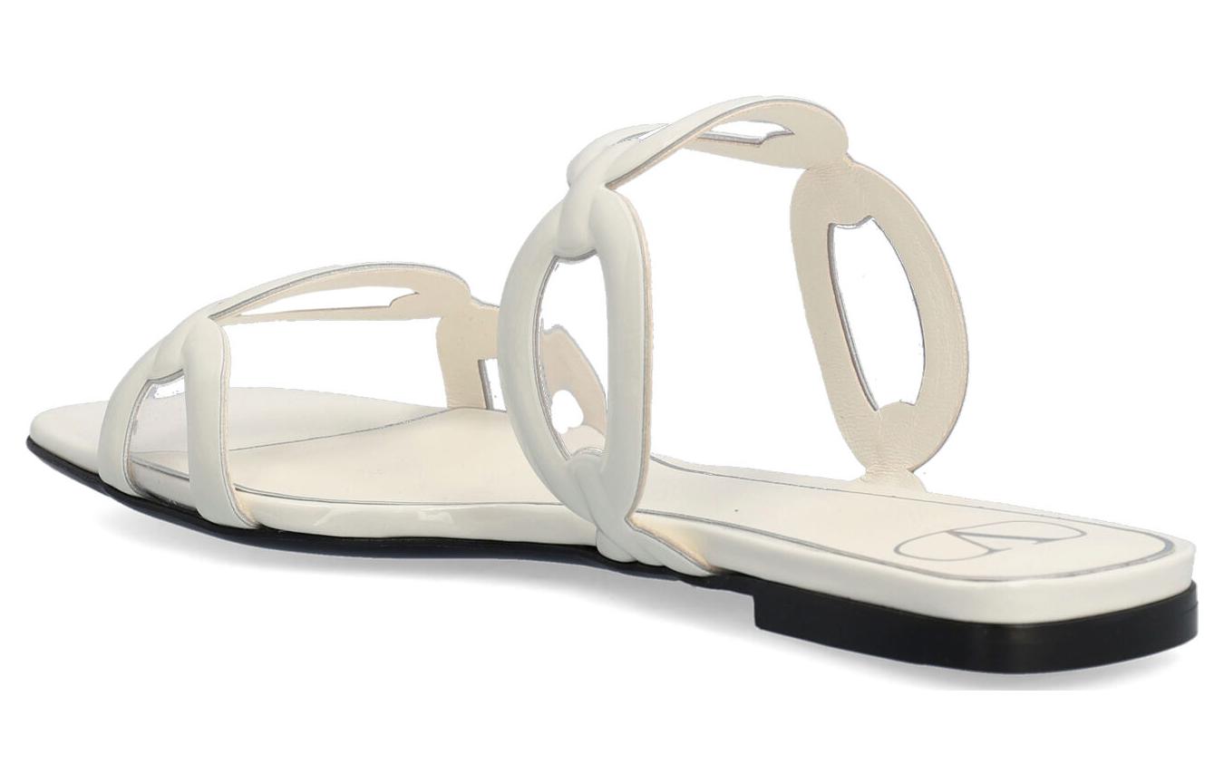 Shop (W) Valentino Sandalias Planas Punta Cuadrada Marfil 'Blanco' 2W2S0GK2LMYV3Q