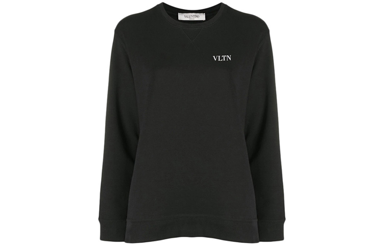 Order (W) Sudadera Negra Casual Valentino SS21 con Logo Minimal. UB3MF06F5TY0NI