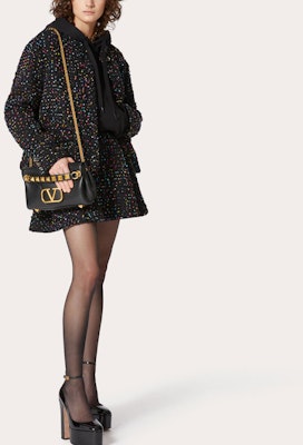 (Women) Valentino SS22 Black Knitted Pullover Hoodie XB3MF16C71R0NO Lookbook (Women) Valentino SS22 Black Knitted Pullover Hoodie XB3MF16C71R0NO