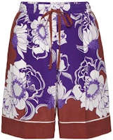 (Women) Valentino SS22 Crepe Floral Bermuda Shorts Purple. XB0RD0E6776PNJ (Women) Valentino SS22 Crepe Floral Bermuda Shorts Purple. XB0RD0E6776PNJ