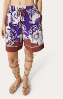 Shop (W) Valentino SS22 紫色花卉印花雪紡短褲 Bermuda Shorts XB0RD0E6776PNJ