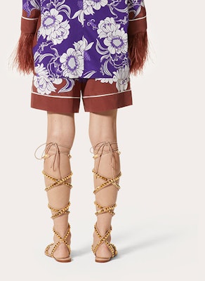 (Women) Valentino SS22 Crepe Floral Bermuda Shorts Purple. XB0RD0E6776PNJ Purchase (Women) Valentino SS22 Crepe Floral Bermuda Shorts Purple. XB0RD0E6776PNJ