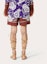 Purchase (Women) Valentino SS22 Crepe Floral Bermuda Shorts Purple. XB0RD0E6776PNJ