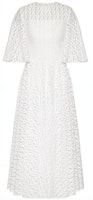(Women) Valentino SS22 Optical Lace Short-Sleeve Midi Dress White XB3VAYE56W1001 (Women) Valentino SS22 Optical Lace Short-Sleeve Midi Dress White XB3VAYE56W1001