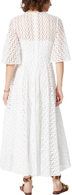 (W) Valentino SS22 光学蕾丝短袖中长连衣裙 白色 XB3VAYE56W1001 Shop (W) Valentino SS22 光学蕾丝短袖中长连衣裙 白色 XB3VAYE56W1001