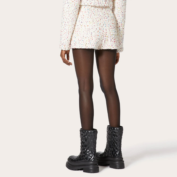 Purchase (Women) Valentino SS22  Tweed Casual Shorts Beige. XB3RF1V76VPAM0