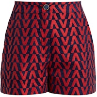 (Women) Valentino SS22 All-Over Letter Print Straight Shorts Women Multicolor RB3RF0T54FQMBY (Women) Valentino SS22 All-Over Letter Print Straight Shorts Women Multicolor RB3RF0T54FQMBY