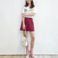 Lookbook (W) Valentino SS22 全字母印花直筒短褲 女款 多色 RB3RF0T54FQMBY