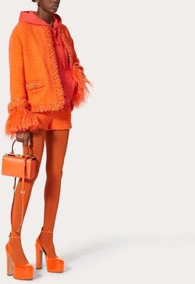 (W) Valentino SS22 標誌針織連帽衫 時尚衛衣 XB3MF16C71R391 Purchase (W) Valentino SS22 標誌針織連帽衫 時尚衛衣 XB3MF16C71R391