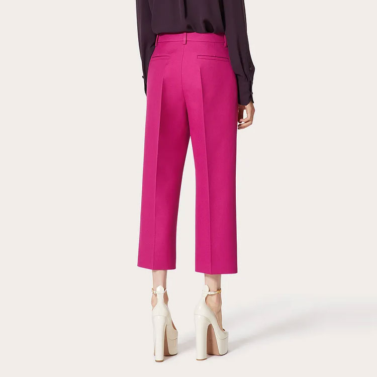 Shop (W) 발렌티노 SS22 핑크 솔리드 버튼 캐주얼 바지 XB3RB4M66LRFP1