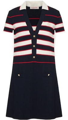 (W) 발렌티노 SS22 스트라이프 반팔 드레스 여성 네이비 블루. 1B3KD08L7FG45P Buy (W) 발렌티노 SS22 스트라이프 반팔 드레스 여성 네이비 블루. 1B3KD08L7FG45P