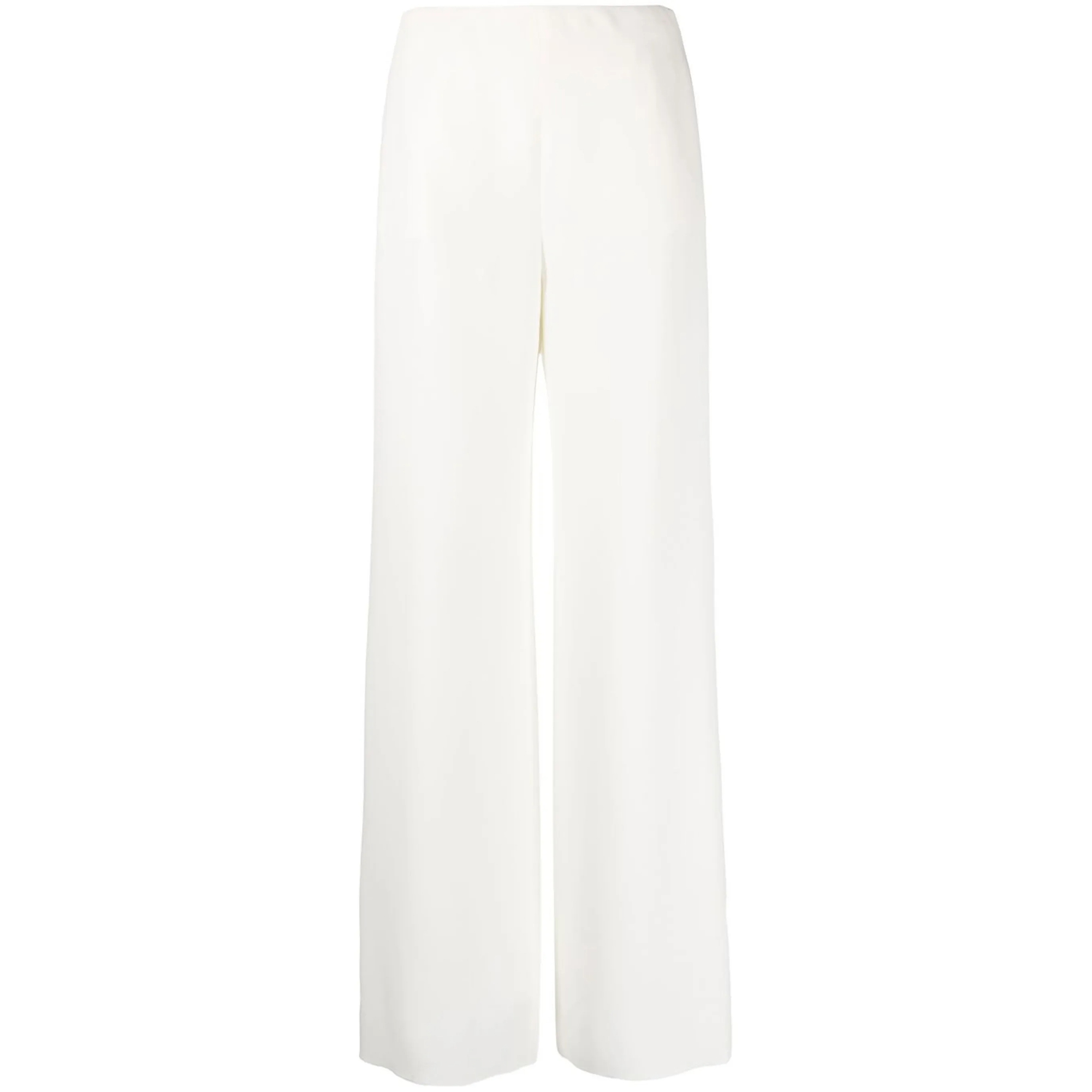 (Women) Valentino SS23  High-Waisted Wide-Leg Casual Pants White. BRB5961MM-A03