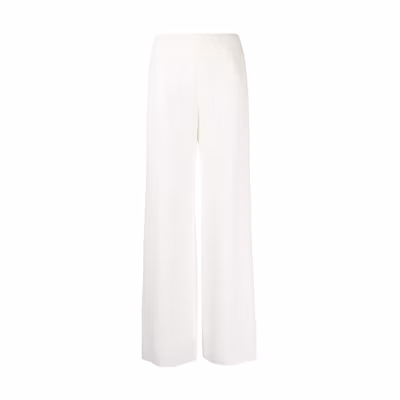 (Women) Valentino SS23 High-Waisted Wide-Leg Casual Pants White. BRB5961MM-A03