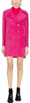 (W) Valentino SS23 粉色Logo提花雙排扣長大衣 BCJ0U27M7-UWT Lookbook (W) Valentino SS23 粉色Logo提花雙排扣長大衣 BCJ0U27M7-UWT
