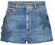 Buy (Women) Valentino SS24 High-Waist Straight Denim Shorts Deep Blue. 4B0DD17H8KJ-558