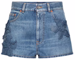 Order (W) Valentino SS24 高腰直筒牛仔短褲 深藍色 4B0DD17H8KJ-558