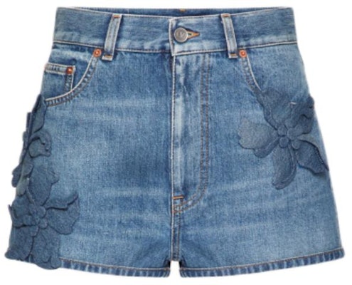 (Women) Valentino SS24 High-Waist Straight Denim Shorts Deep Blue. 4B0DD17H8KJ-558 Order (Women) Valentino SS24 High-Waist Straight Denim Shorts Deep Blue. 4B0DD17H8KJ-558