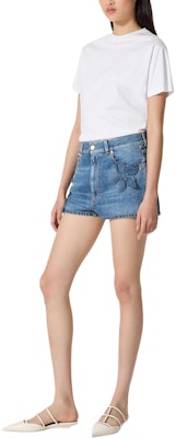 (Women) Valentino SS24 High-Waist Straight Denim Shorts Deep Blue. 4B0DD17H8KJ-558 Purchase (Women) Valentino SS24 High-Waist Straight Denim Shorts Deep Blue. 4B0DD17H8KJ-558