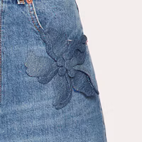 Sizing (W) Valentino SS24 高腰直筒牛仔短褲 深藍色 4B0DD17H8KJ-558