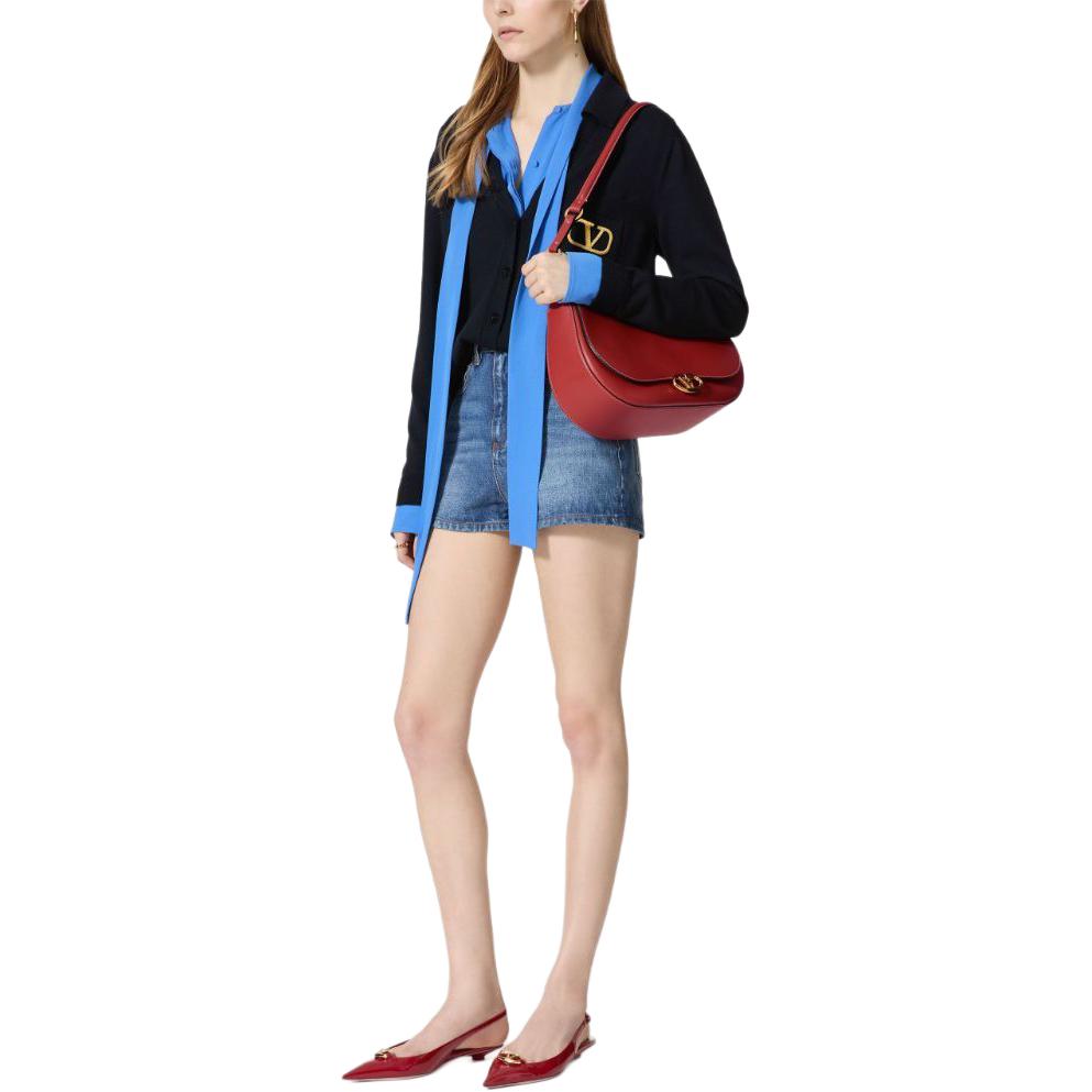 Purchase (W) 발렌티노 SS24 브이넥 버튼업 니트 가디건 네이비 블루. BKA08C8NY598