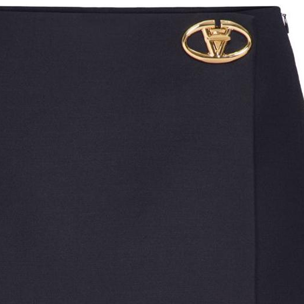 Details for (W) Valentino SS24 Falda Envolvente Talle Alto Azul Medianoche Falda Casual BRABF51CF