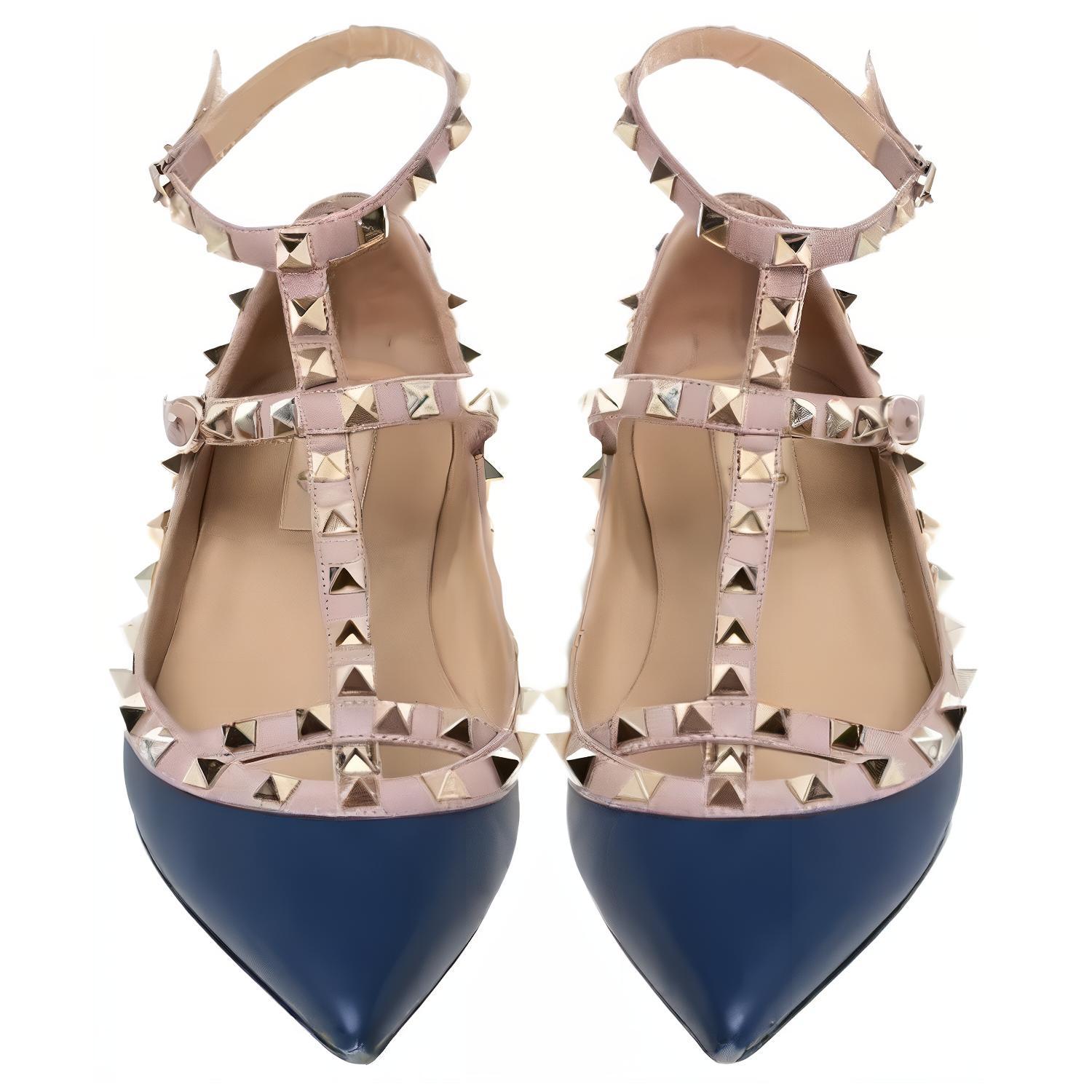 Lookbook (Women) Valentino Stiletto Pumps 'Blue Patent Buckle' UW2S0376VODFE6