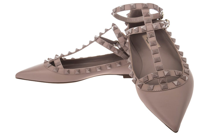 (W) Valentino Stud Flat 'Pink' 圖 4