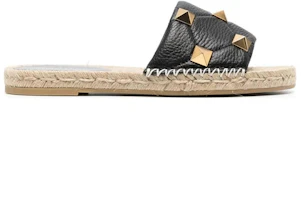 Order (W) Sandal Datar Studded Valentino 'Hitam' 2W2S0FY0HYZ0NO