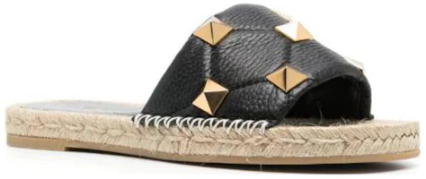 Lookbook (W) Sandal Datar Studded Valentino 'Hitam' 2W2S0FY0HYZ0NO