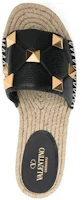 Shop (W) Sandal Datar Studded Valentino 'Hitam' 2W2S0FY0HYZ0NO