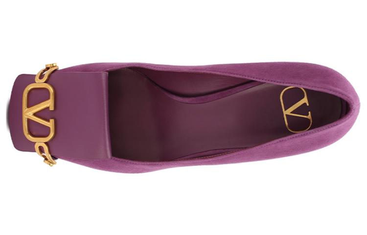 (W) Valentino Suede 'Purple Chunky Heel' 圖 3