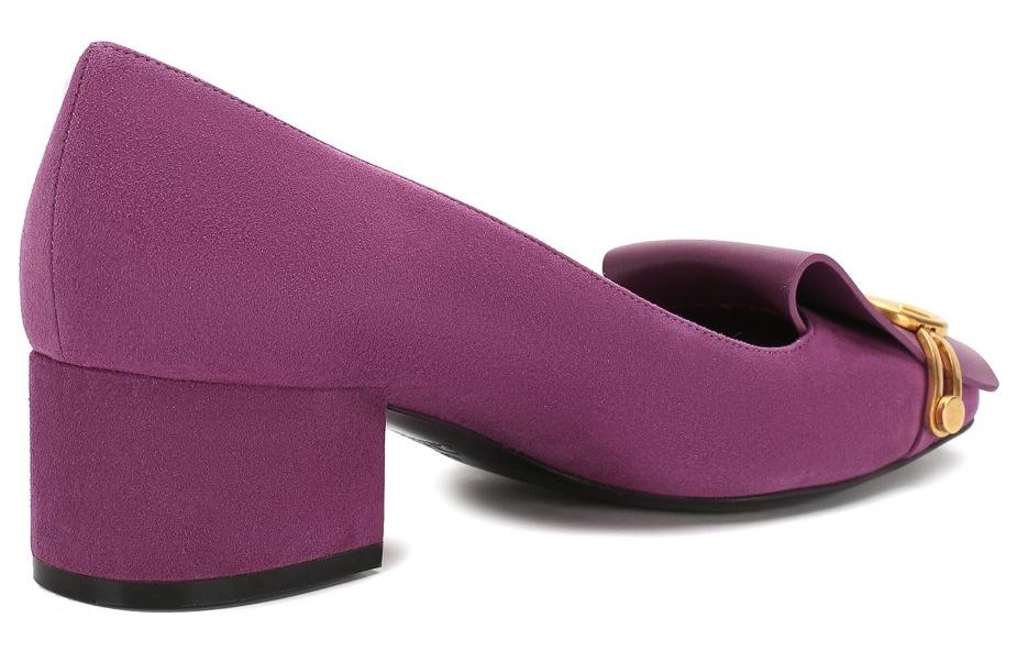 (W) Valentino Suede 'Purple Chunky Heel' 圖 4